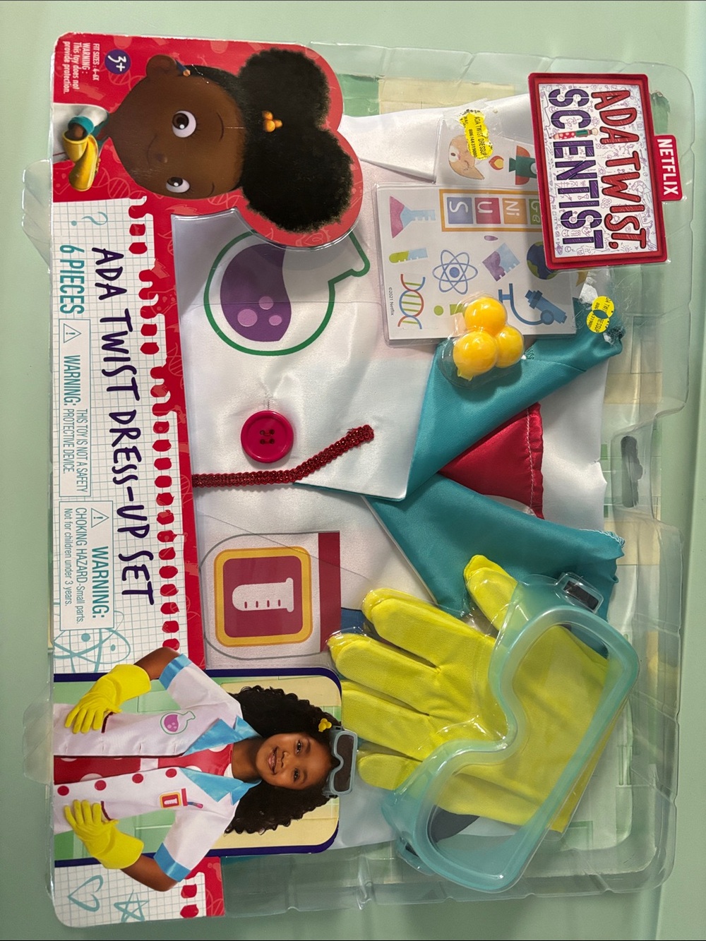 Netflix Ada Twist, Scientist Dress-Up Set Size 4-6X NEW
